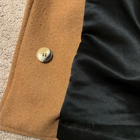 (SOLD) Vintage American Apparel wool over coat camel tan - Picture 7 of 7